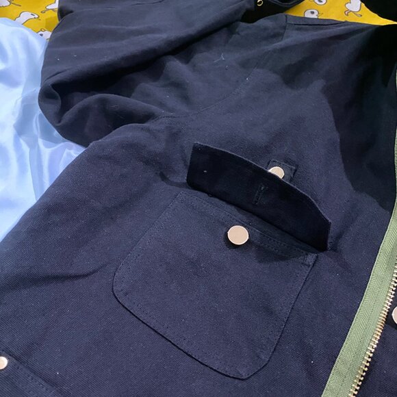 Sacai x Carhartt Black Workwear Jacket Men's Size L - Picture 10 of 11